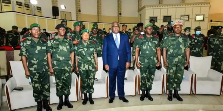 RDC : Quatre officiers supérieurs de l’armée congolaise révoqués par le président Félix Tshisekedi