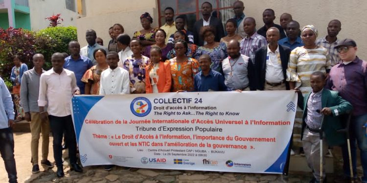 Sud-Kivu :l’ accès à l’information est l’un des droits inaliénables de l’homme, sans information, on est privé du droit de l’œil sur la gouvernance (collectif 24)