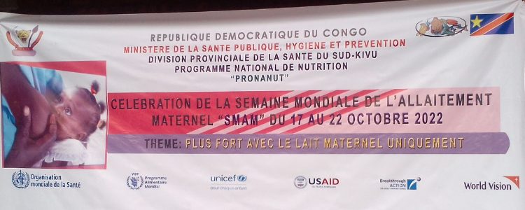 RDC/Semaine mondiale de l’attaitement maternel: le lait maternel satisfait 100% des besoins énergétiques de l’enfant