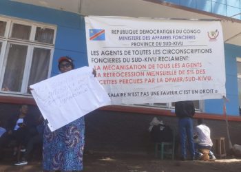 Sud-Kivu/Bukavu : les agents du service provincial des affaires foncières en sit-in