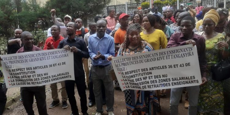 Marche des enseignants du Grand-Kivu et Katanga à Bukavu : Geneviève Misumbi, révèle la vérité aux manifestants