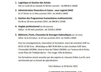 Bukavu: l’Institut Logistique Afrique organise une formation de renforcement de capacités et des compétences