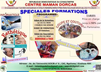 Kinshasa : Une Bourse Spéciale en faveur des femmes et jeunes filles lancée par le centre de formation “MAMA DORCAS”