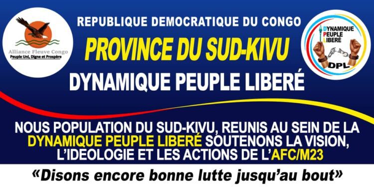 Sud-Kivu: la dynamique Peuple Libéré soutient l’équipe administrative et militaire de l’AFC/M23