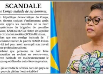 RDC: Décès Surprenant du Policier KABEYA SENDA FISTON à Kinshasa, Judith Suminwa appelle à l’ouverture des enquêtes sérieuses pour dénicher les vrais émotifs