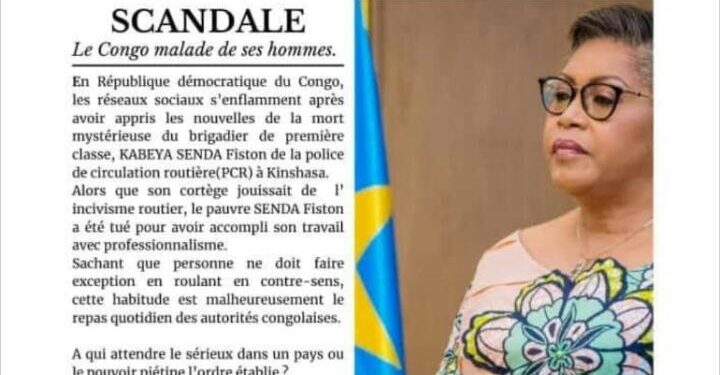 RDC: Décès Surprenant du Policier KABEYA SENDA FISTON à Kinshasa, Judith Suminwa appelle à l’ouverture des enquêtes sérieuses pour dénicher les vrais émotifs