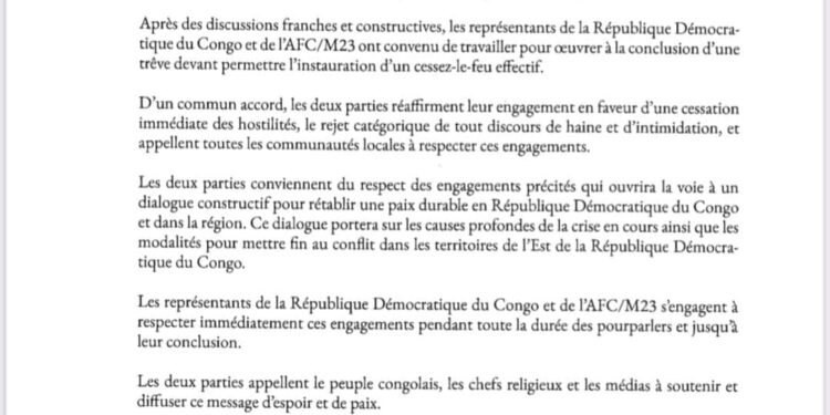 Guerre à l’Est de la RDC: À Doha, Kinshasa et le M23 s’engagent à mettre fin aux hostilités