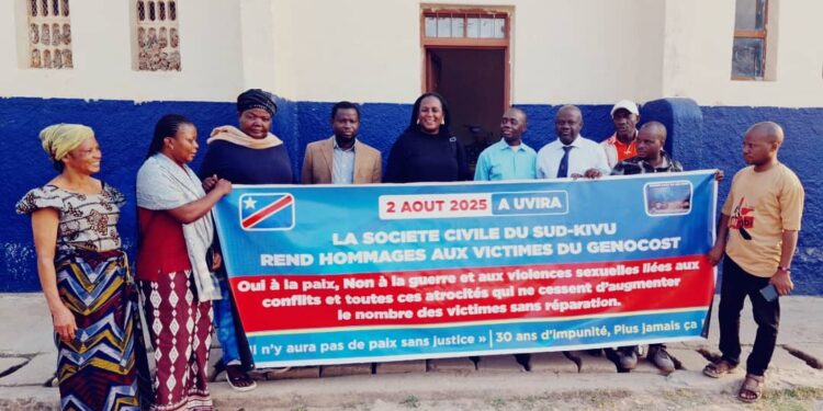 RDC-GENOCOST : La Société Civile du Sud kivu rend hommage aux victimes et appelle à la fin des hostilités