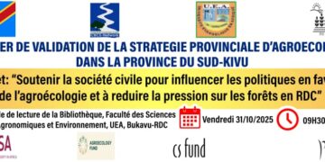 Sud Kivu: La validation de la Stratégie Provinciale d’agroécologie, une étape importante vers un renouveau écologique